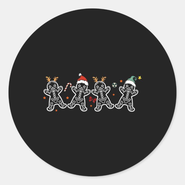 Adesivo Pão-Gengala Esqueleto Radiologia Natal Shir Xray (Frente)