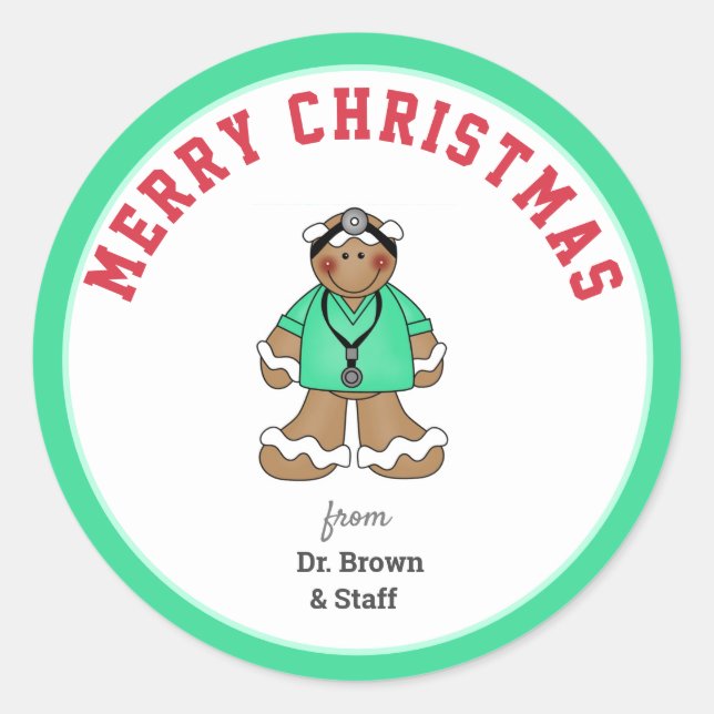 Adesivo Pão Gingerido Bastante Personalizado Médico e Func (Frente)