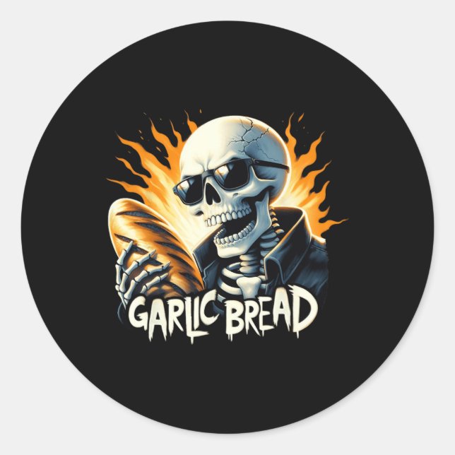 Adesivo Pão Halloween Skeleton Bakery Baker Bread (Frente)