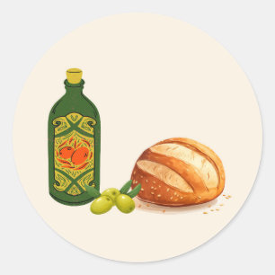 Adesivo Pão Minimalista e Azeite