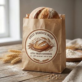 Adesivo Pão Rústico de Fermentação Natural Embalagem de Pa