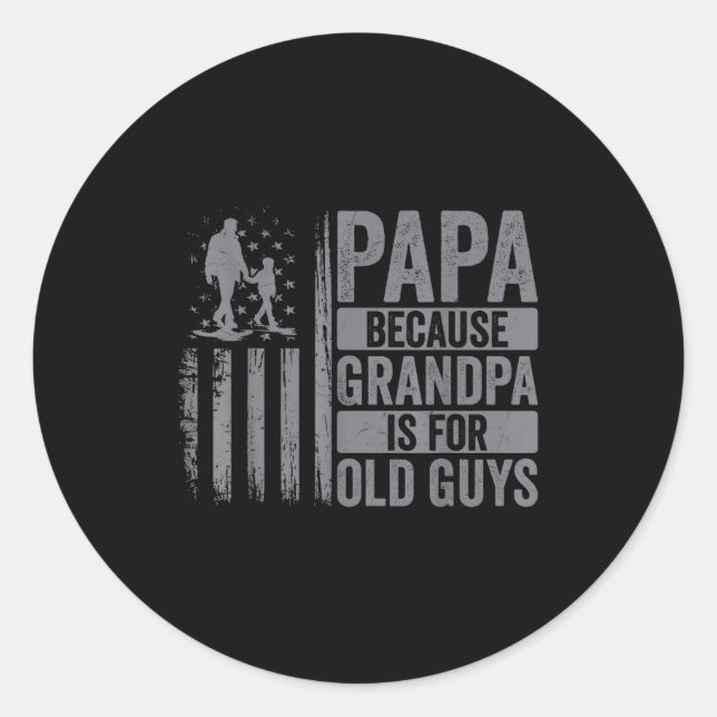 Adesivo Papa Art For Grandpa Men From Grandkids Granddaugh (Frente)