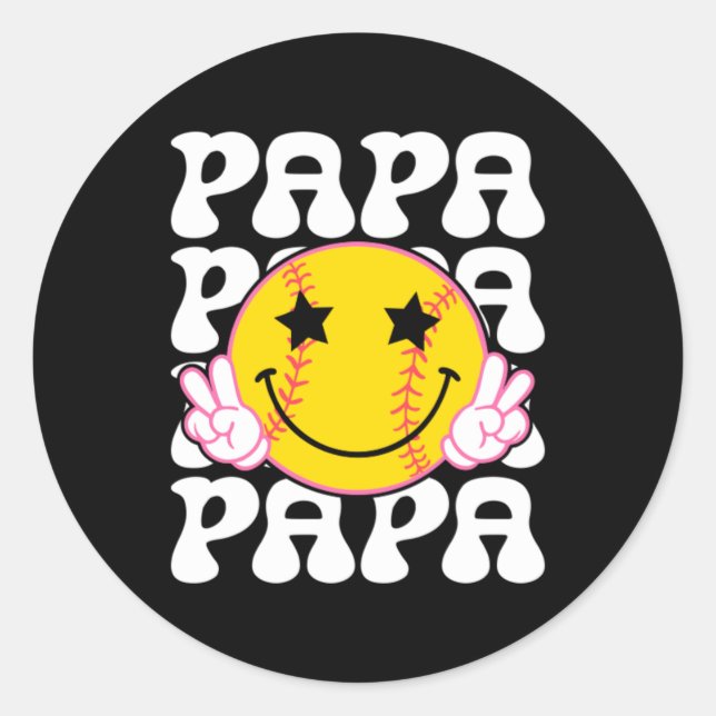 Adesivo Papa de Beisebol Retro (Frente)