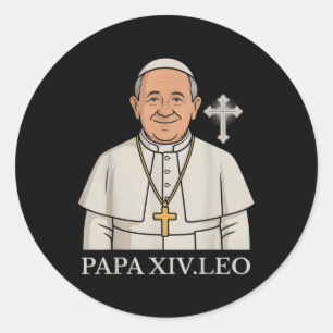 Adesivo Papa de Chicago Leo Xiv Da Pope Meme Engraçado