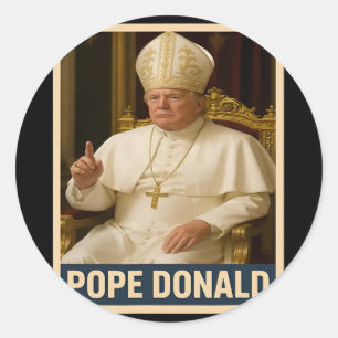 Adesivo Papa Donald Pope Trump Pope Donald Trump Político