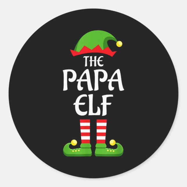 Adesivo Papa Elf Family Matching Group Christmas Dad  (Frente)