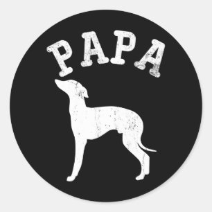 Adesivo Papa Italiano Greyhound Funny Gift Pai