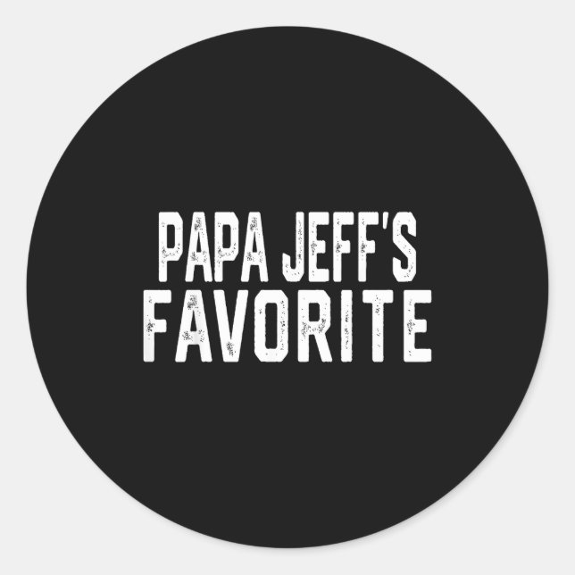 Adesivo Papa Jeff’s Favorite Fathers Day Grandparent Granh (Frente)