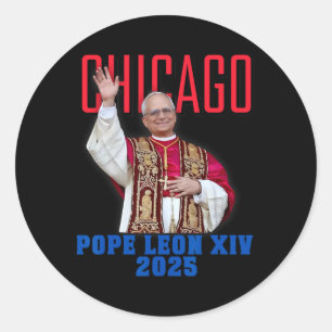 Adesivo Papa Leão Xiv 2025 - Primeiro Papa Americano de Ch