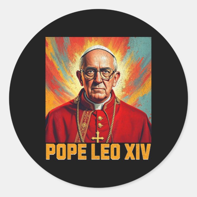 Adesivo Papa Leão Xiv - Novo Papa Leo Xiv 1 (Frente)