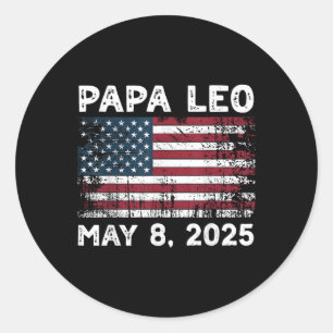 Adesivo Papa Leo Us Deus abençoe Papa Leo Americano