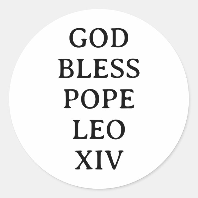 Adesivo Papa Leo Xiv 3 (Frente)