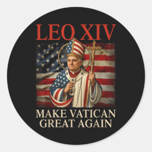 Adesivo Papa Leo Xiv Faça Excelente Vaticano Novamente Chu