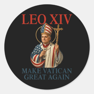 Adesivo Papa Leo Xiv Faça Excelente Vaticano Novamente Chu