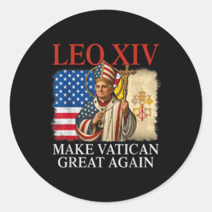 Adesivo Papa Leo Xiv Faça Excelente Vaticano Novamente Chu
