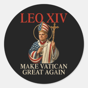 Adesivo Papa Leo Xiv Faça Excelente Vaticano Novamente Chu