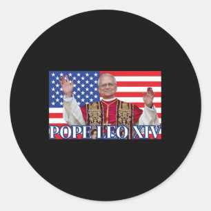 Adesivo Papa Leo Xiv Novo Papa Primeiro Papa Pavilhão Amer