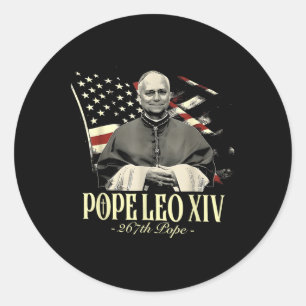Adesivo Papa Leo Xiv Patriótico, Cristão Católico dos Esta