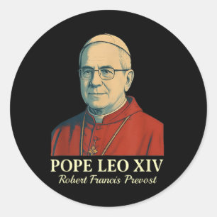Adesivo Papa Leo Xiv Robert Francis Previne _8