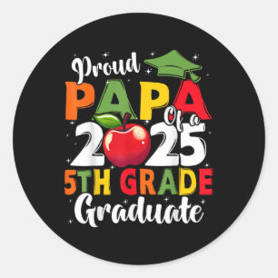 Adesivo Papá Orgulhoso De Um Licenciado Da Graduação Do 5