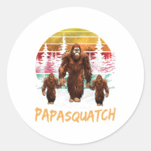 Adesivo Papa Squatch Retro Bigfoot Sasquatch Yeti Fath