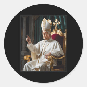 Adesivo Papa Trump Engraçado Trump Vaticano Cristão Retro