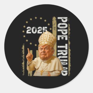 Adesivo Papa Trump Engraçado Trump Vaticano Cristão Retro