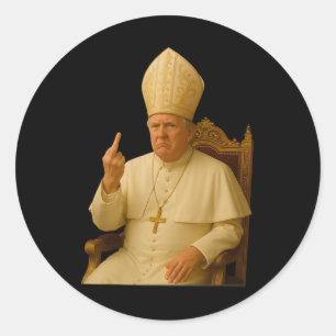 Adesivo Papa Trump Engraçado Trump Vaticano Cristão Retro 