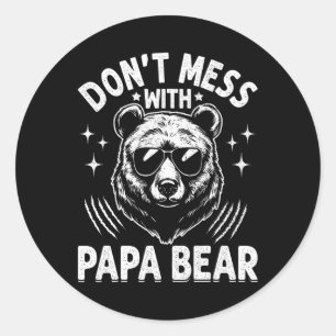 Adesivo Papá Urso Não Mete com Papá Urso Pais Engraçados