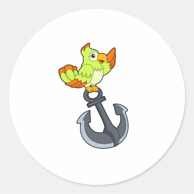 Adesivo Papagaio com Âncora (Frente)