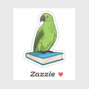 Adesivo Papagaio com Livro