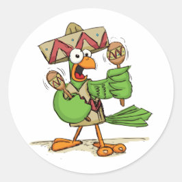 Adesivo Papagaio com Maracas