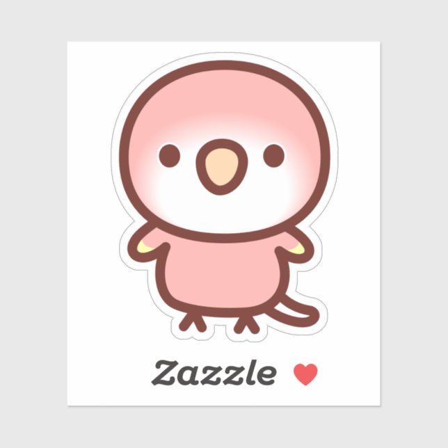 Adesivo Papagaio de Rubino Bourke (Folha)