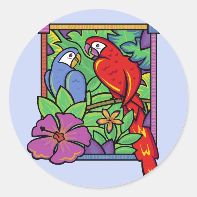 Adesivo Papagaio na selva (Frente)