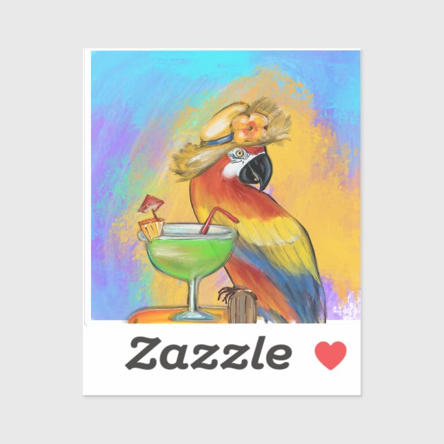 Adesivo Papagaios de Festa (Folha)