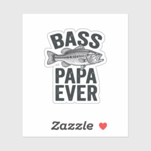 Adesivo Papai de Bass Ever Vintage Fishing Camisa do Papai