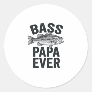 Adesivo Papai de Bass Ever Vintage Fishing Camisa Pai Desi