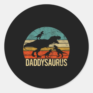 Adesivo Papai Dinossauro Daddysaurus 3 Três Crianças Natal