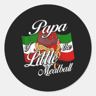Adesivo Papai do Little Meatball Tema Italiano 1º Aniversá