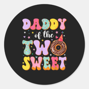 Adesivo Papai dos Dois Doce Donut de 2º Aniversário Bday P