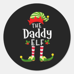 Adesivo Papai Duende de Natal Pijama Combinando Festa de N