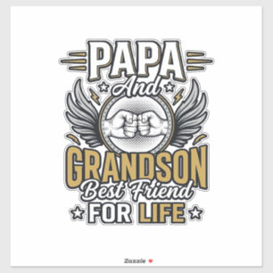 Adesivo Papai e Neto Melhor Amigo Para Sempre Camisa Desen