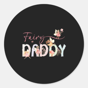 Adesivo Papai fada mágico floral aniversário menina conto