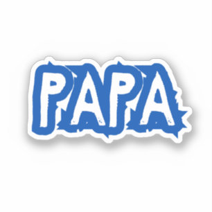 Adesivo Papai Letra Bolha Azul de Papai