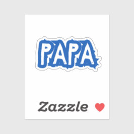 Adesivo Papai | Letra Bolha Azul de Papai