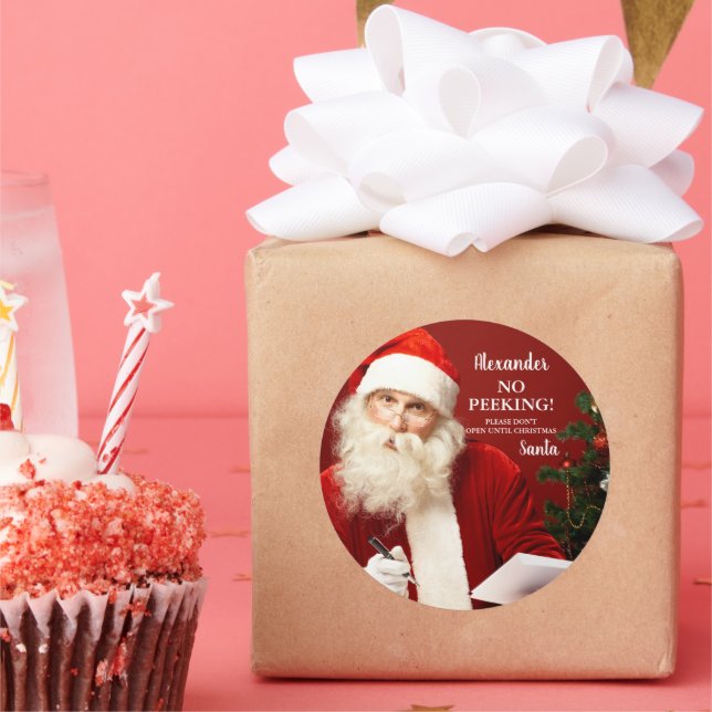 Adesivo Papai Noel ADICIONA NOME Sem Pequim (Festa)