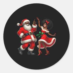 Adesivo Papai Noel Africano Sra. Claus Dançando C Afro-Ame