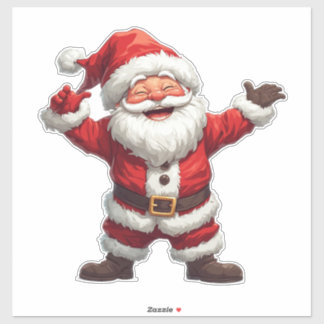 Adesivo Papai Noel Alegre Decoração de Férias de Natal Fãs