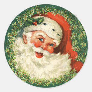 Adesivo Papai noel alegre do vintage