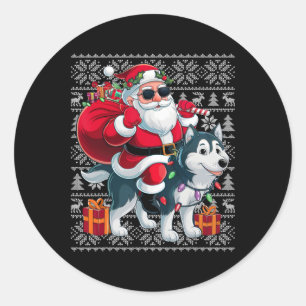 Adesivo Papai Noel ao Estilo de Suéter de Natal Feio Monta